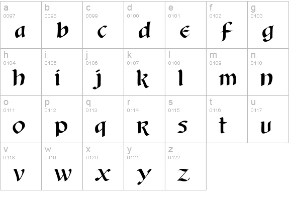 AuntJudy lowercase a-z preview