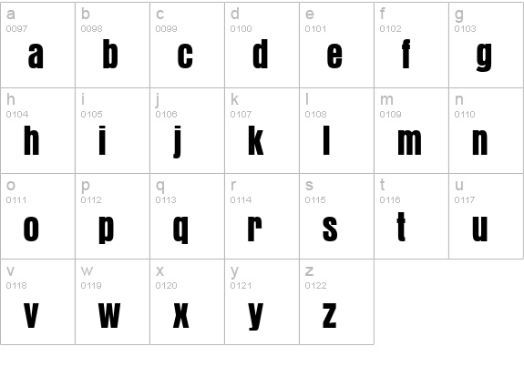 Aura lowercase a-z preview