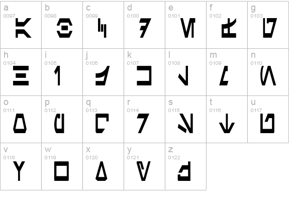 Aurek-Besh Narrow lowercase a-z preview