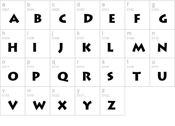 AustereBlackCapsSSK lowercase a-z preview