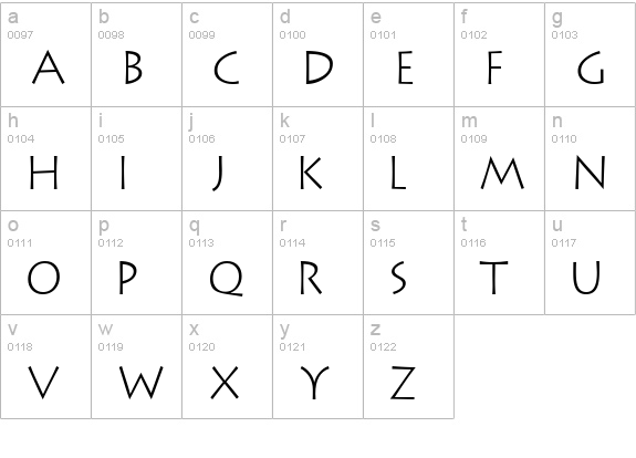 AustereLightCapsSSK Bold lowercase a-z preview