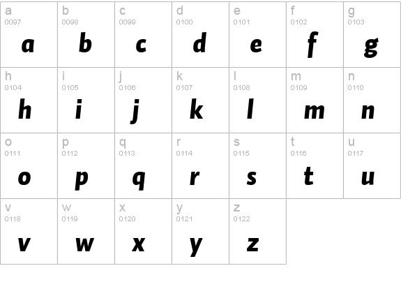 Auto 1 Black Italic lowercase a-z preview