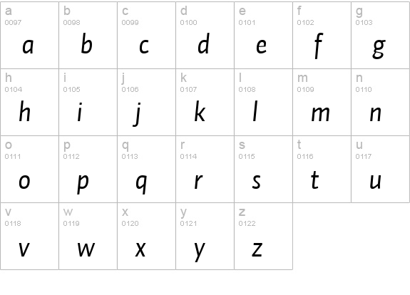 Auto 1 Italic lowercase a-z preview