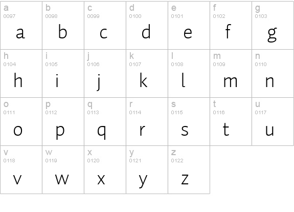 Auto 1 Light LF lowercase a-z preview