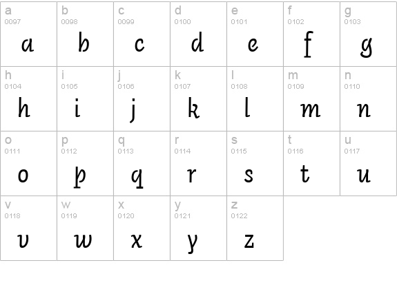 Auto 3 Italic lowercase a-z preview