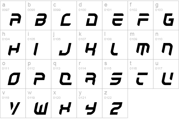 Autobahn lowercase a-z preview