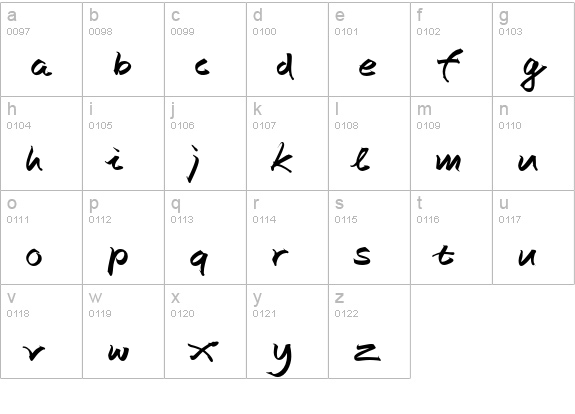 AutographScriptEF-BoldAlt lowercase a-z preview