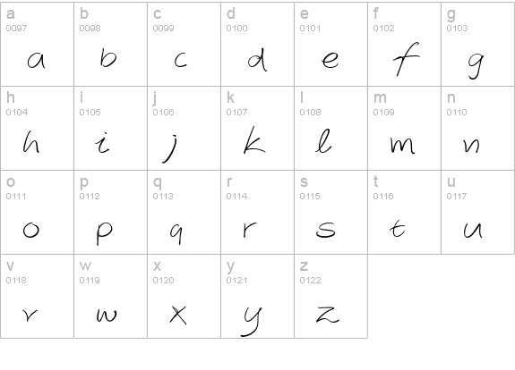 AutographScriptEF-LightAlt lowercase a-z preview