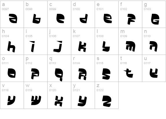 Automatic-Regular lowercase a-z preview