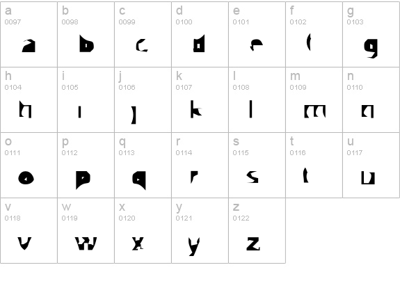 Autotrace-Nine lowercase a-z preview