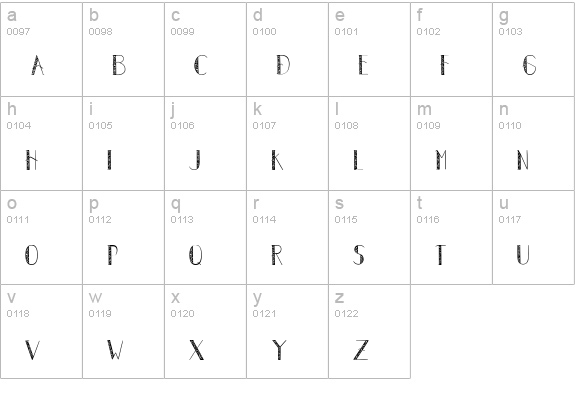 Autumn Leaves lowercase a-z preview