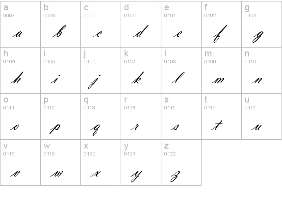 Avantage lowercase a-z preview