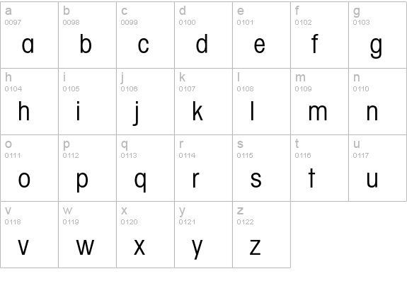 AvantGardEF-BookCond lowercase a-z preview