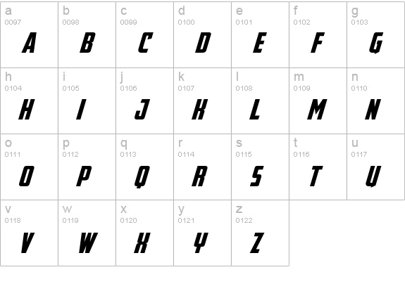 Avengeance lowercase a-z preview