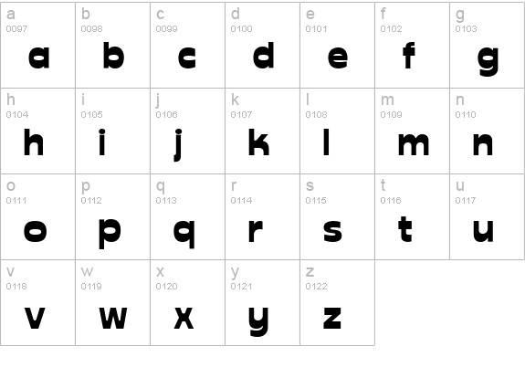 Aver Display SSi lowercase a-z preview