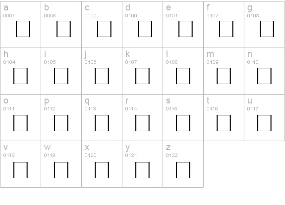 Averoigne lowercase a-z preview