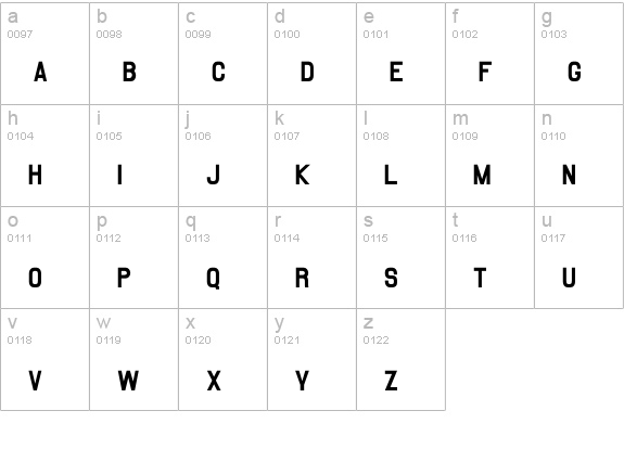 Aviator lowercase a-z preview