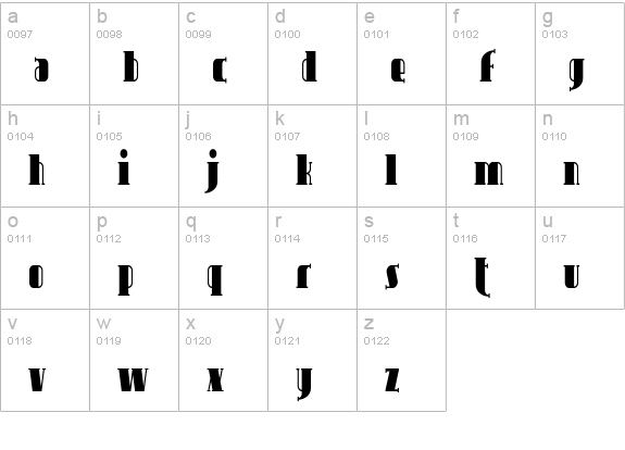 Avondale Cond lowercase a-z preview
