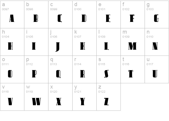Avondale SC lowercase a-z preview