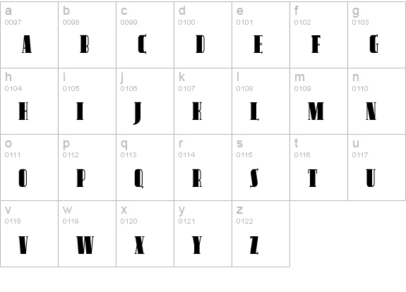 Avondale SC Cond lowercase a-z preview