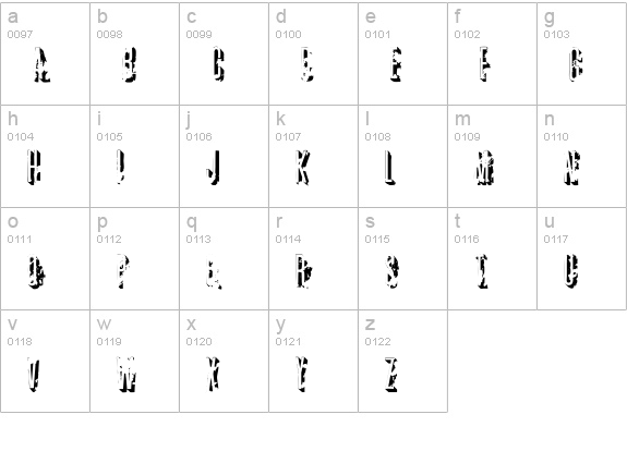 AZ crushed lowercase a-z preview