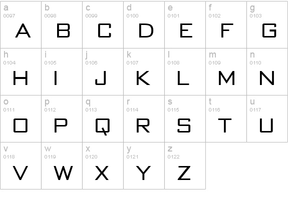 B652-Sans-Regular lowercase a-z preview