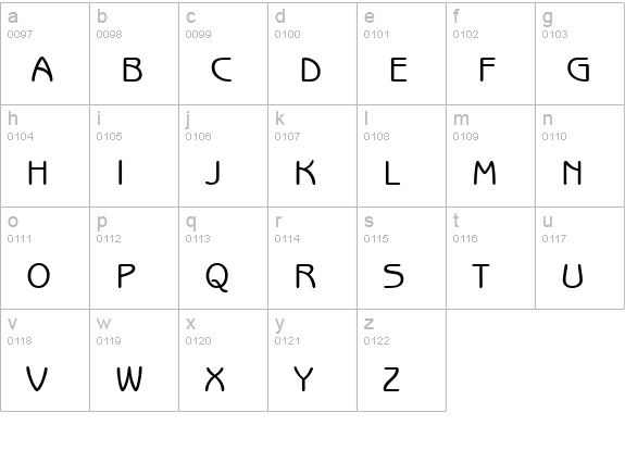 B691-Sans-Smc-Regular lowercase a-z preview
