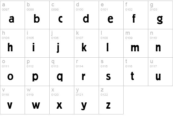 B693-Deco-Bold lowercase a-z preview