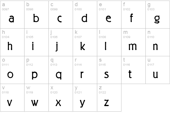 B693-Deco-Regular lowercase a-z preview