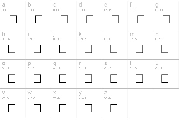 Baasem lowercase a-z preview