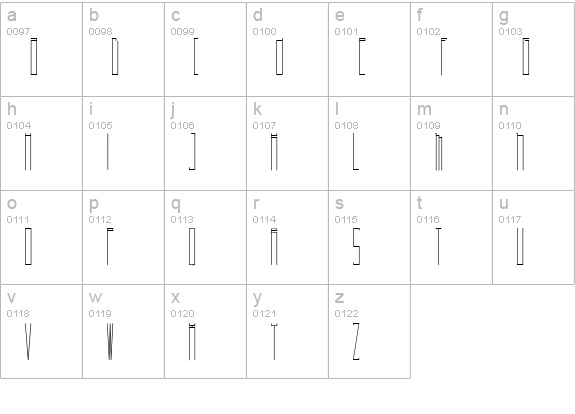 BABBIO-ALTO lowercase a-z preview