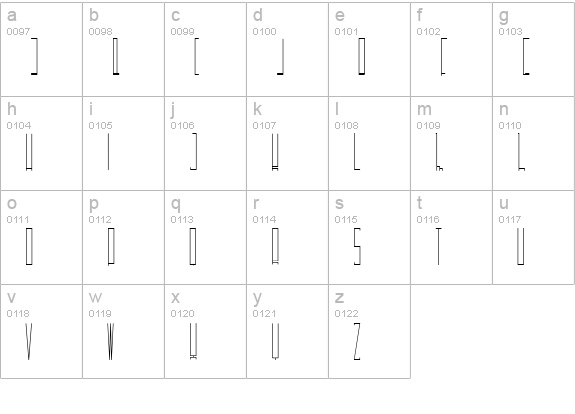 BABBIO-BASSO lowercase a-z preview