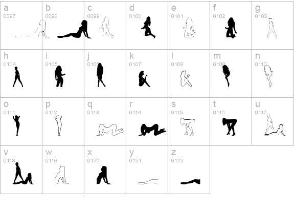 Babe-alicious lowercase a-z preview