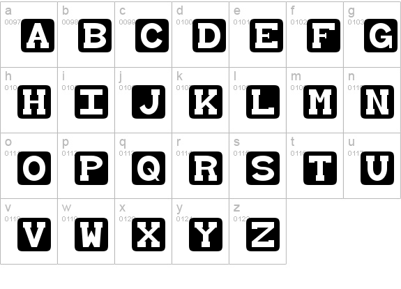 Baby Blocks lowercase a-z preview