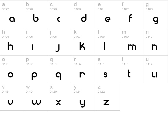Baby Face lowercase a-z preview
