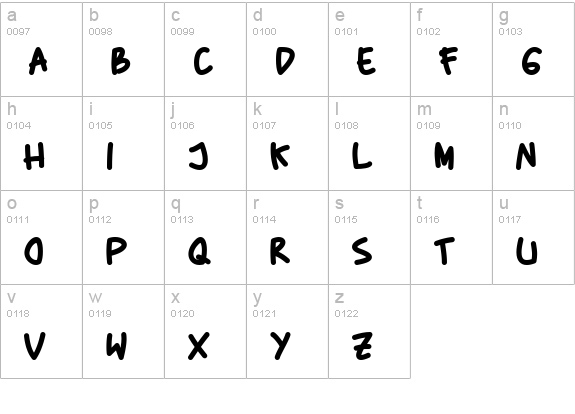 Baby Marker lowercase a-z preview