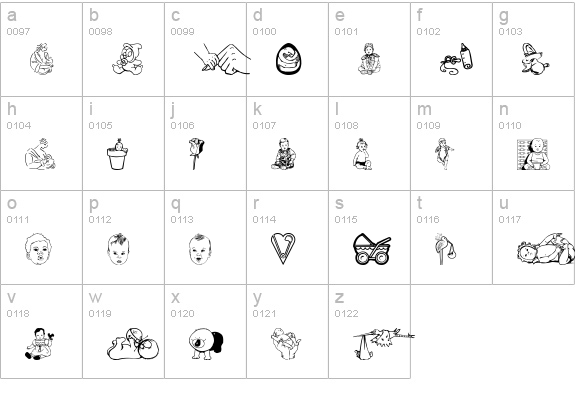 Baby Time lowercase a-z preview