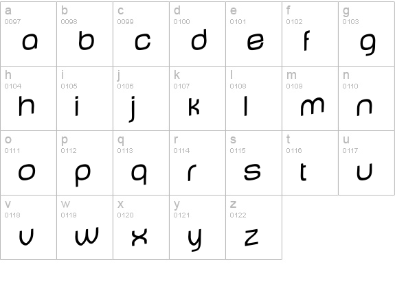 BabyMinePlumpJumping lowercase a-z preview