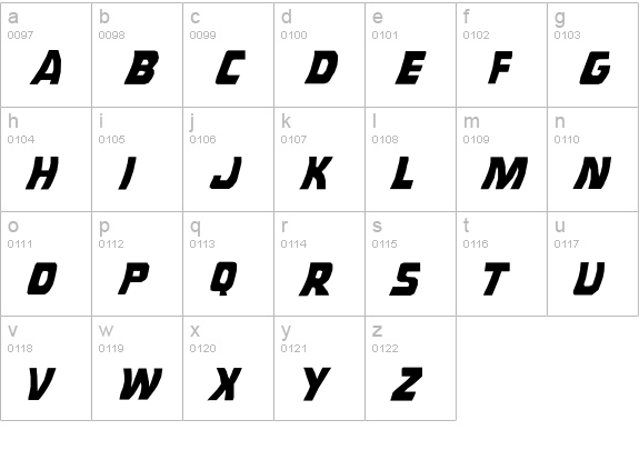 Back To The Future lowercase a-z preview