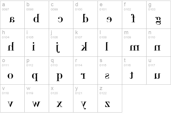 BackBod lowercase a-z preview