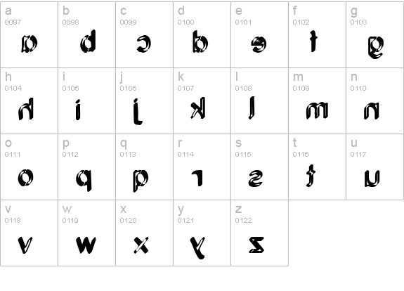 Backcab Original lowercase a-z preview