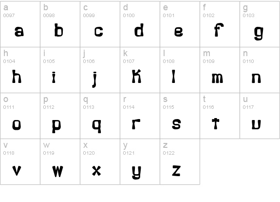 Backlash -BRK- lowercase a-z preview