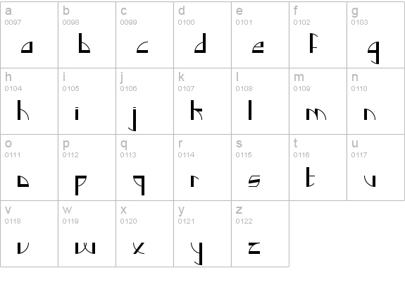 Backlog Normal lowercase a-z preview