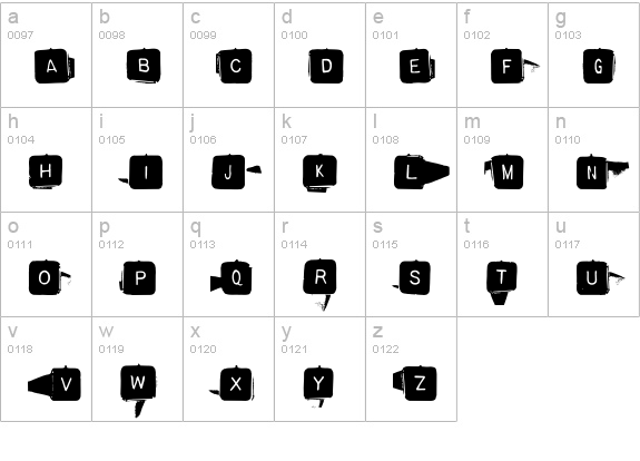 BackspacerSquare lowercase a-z preview