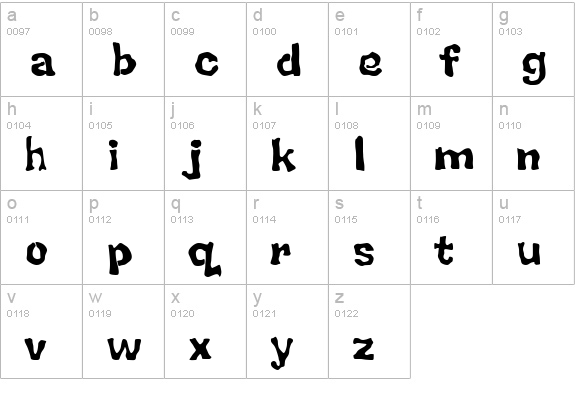 BackSplatter Drippy lowercase a-z preview