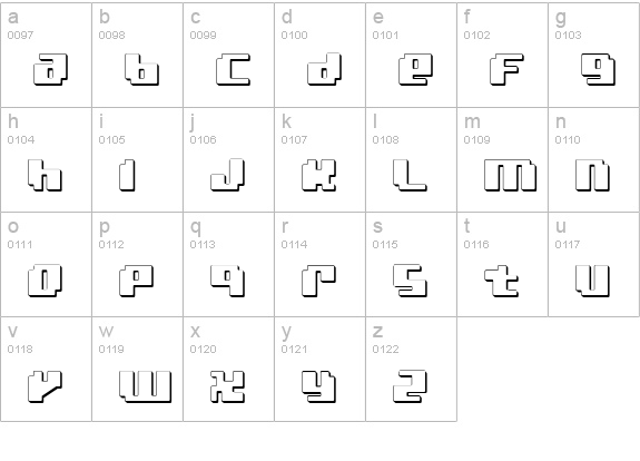 bad robot 3d lowercase a-z preview