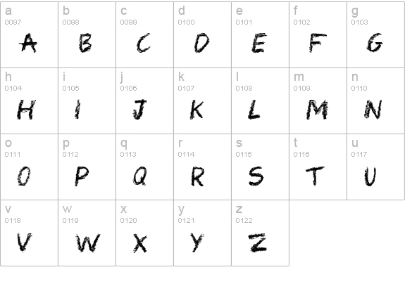 Bad to the bone lowercase a-z preview