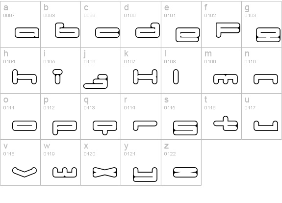 BadExcuse lowercase a-z preview
