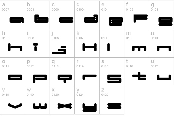 BadExcuse-Solid lowercase a-z preview