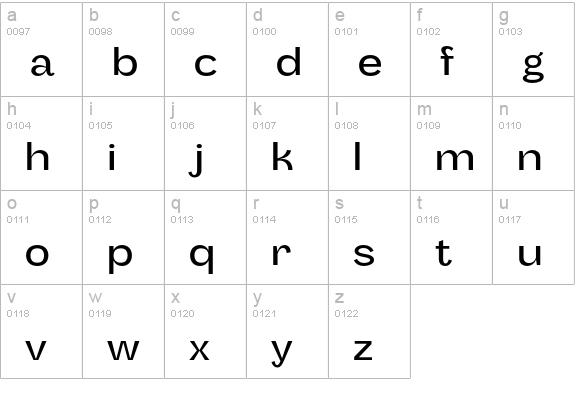baguede lowercase a-z preview